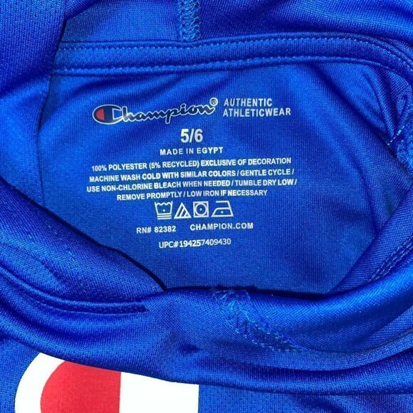 Champion authentic athleticwear drifit Longsleeve hoodie sz 5/6 boys - Picture 5 of 6